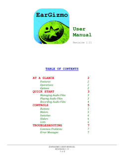 EarGizmo User Manual