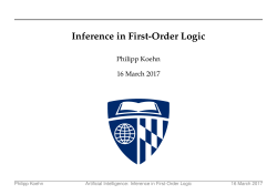 Inference in First