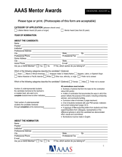 CATEGORY OF APPLICATION (please check one
