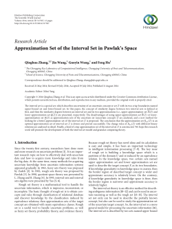 Approximation Set of the Interval Set in Pawlak`s Space