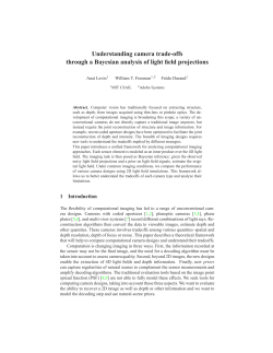 Understanding camera trade-offs through a Bayesian analysis of