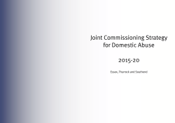 Joint Commissioning Strategy for Domestic Abuse 2015-20