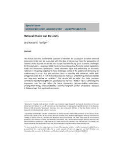 Rational Choice and Its Limits