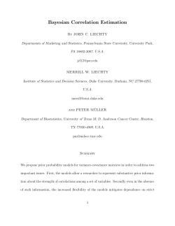 Bayesian Correlation Estimation