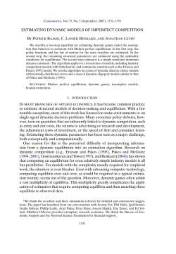 Estimating Dynamic Models of Imperfect Competition