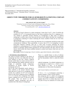 green type theorems for le-semigroups satisfying certain