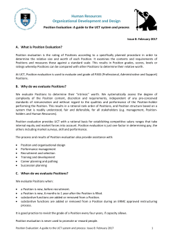Position evaluation guide - hr@uct.