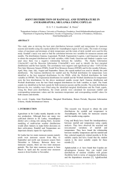 joint distribution of rainfall and temperature in