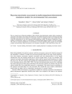Bayesian uncertainty assessment in multicompartment deterministic