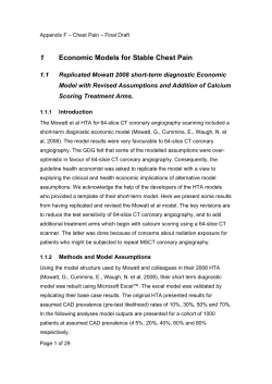 Chest pain/discomfort of recent onset: appendix F