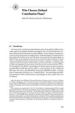 Social Security Policy in a Changing Environment