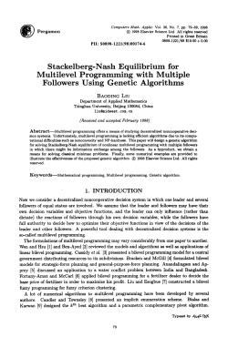 Stackelberg-Nash Equilibrium for Multilevel
