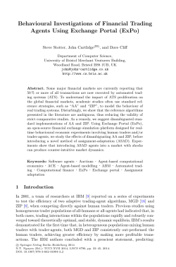 Behavioural Investigations of Financial Trading Agents Using