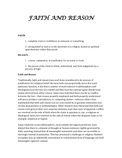 Faith and Reason