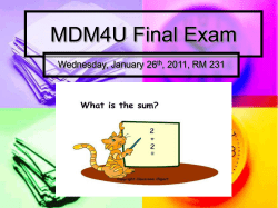MDM4U Final Exam