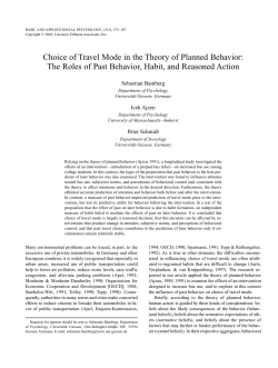 Choice of Travel Mode in the Theory of Planned Behavior: The