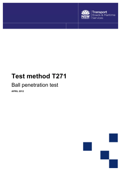 Test method T271 - Roads and Maritime Services
