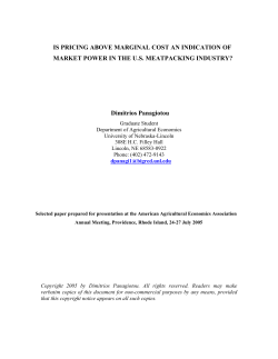 IS PRICING ABOVE MARGINAL COST AN