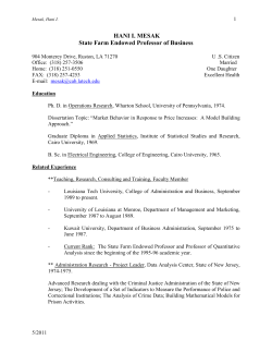 HANI I - the College of Business!