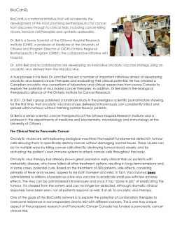 Dr John Bell Oncolytic Virus Study