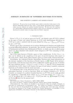 Sobolev subspaces of nowhere bounded functions