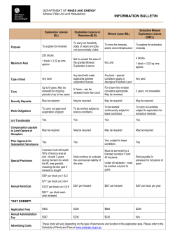 Extractive Mineral Lease (EML)