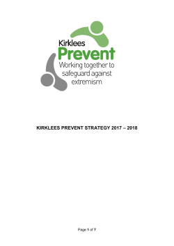 Kirklees Prevent Strategy 2017 -2018