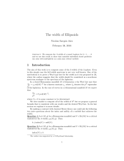 The width of Ellipsoids