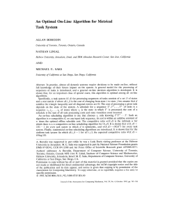 An optimal on-line algorithm for metrical task system