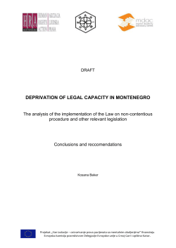 deprivation of legal capacity in montenegro