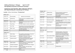 SoftComp Workshop in T&uuml;bingen April 3-5, 2017 Non