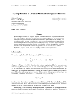 Topology Selection in Graphical Models of Autoregressive Processes