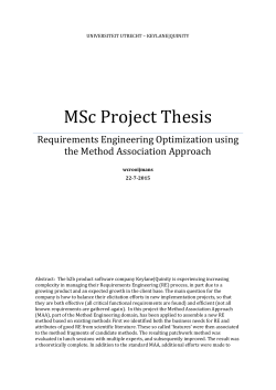 MSc Project Thesis - Utrecht University Repository