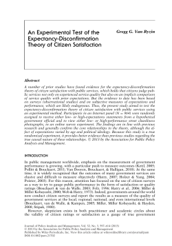 An Experimental Test of the Expectancy