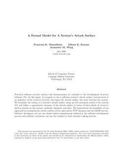 A Formal Model for A System`s Attack Surface