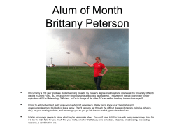Alum of Month Brittany Peterson