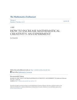 how to increase mathematical creativity