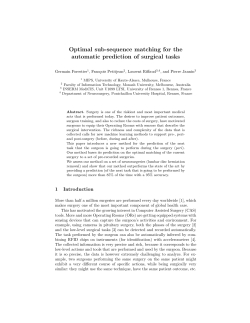 Optimal sub-sequence matching for the automatic prediction of