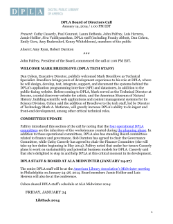 January 14, 2014 - Digital Public Library of America