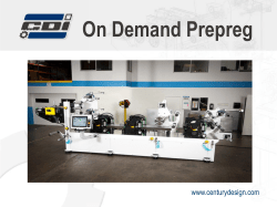 On Demand Prepreg - Century Design Inc.