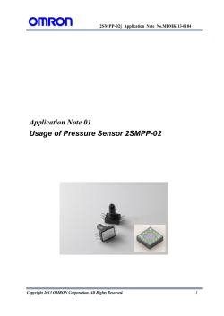 Application Note 01 Usage of Pressure Sensor