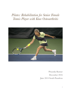 Pilates: Rehabilitation for Senior Female Tennis Player with Knee
