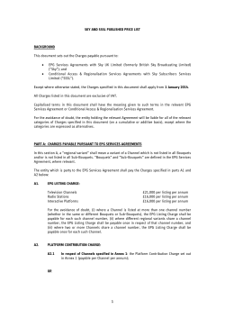 1 SKY AND SSSL PUBLISHED PRICE LIST
