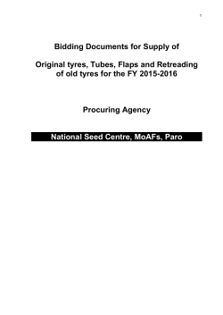 tender document for supply of tyres