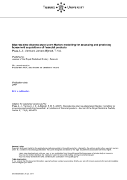 Tilburg University Discrete-time discrete-state