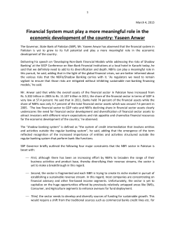 Financial System must play a more meaningful role in the economic