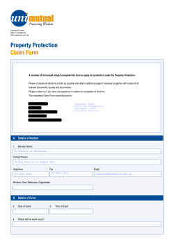 Property Insurance Claim Form