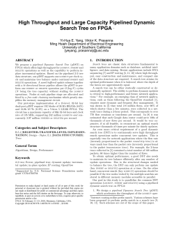 High Throughput and Large Capacity Pipelined Dynamic Search