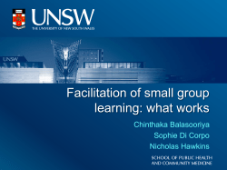 Facilitation of small group learning: what works