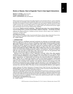 A Brains or Beauty: How to Engender Trust in User